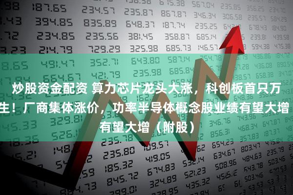 炒股资金配资 算力芯片龙头大涨，科创板首只万亿股诞生！厂商集体涨价，功率半导体概念股业绩有望大增（附股）